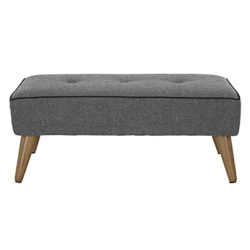 Tetrad Harris Tweed Hendricks Footstool Onyx Plain